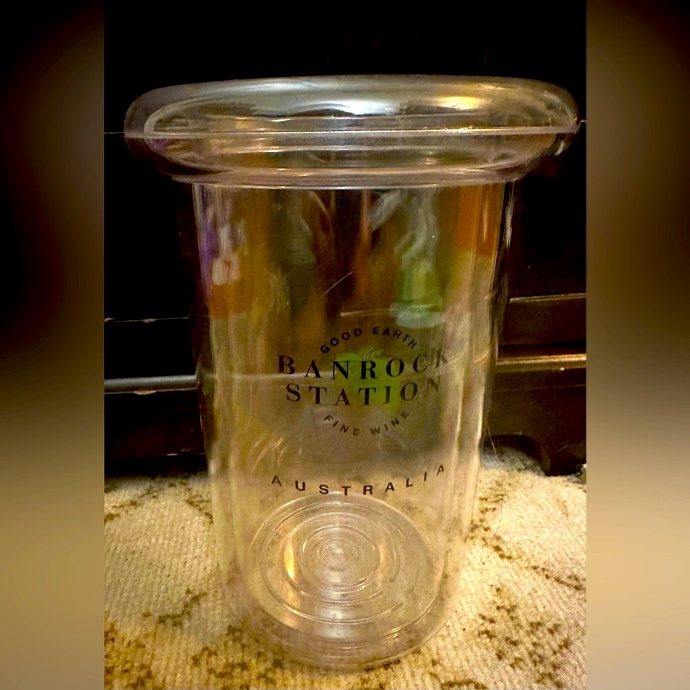 Vintage CLEAR Wine Double Well Wine Champagne Cooler Banrock Station Australia